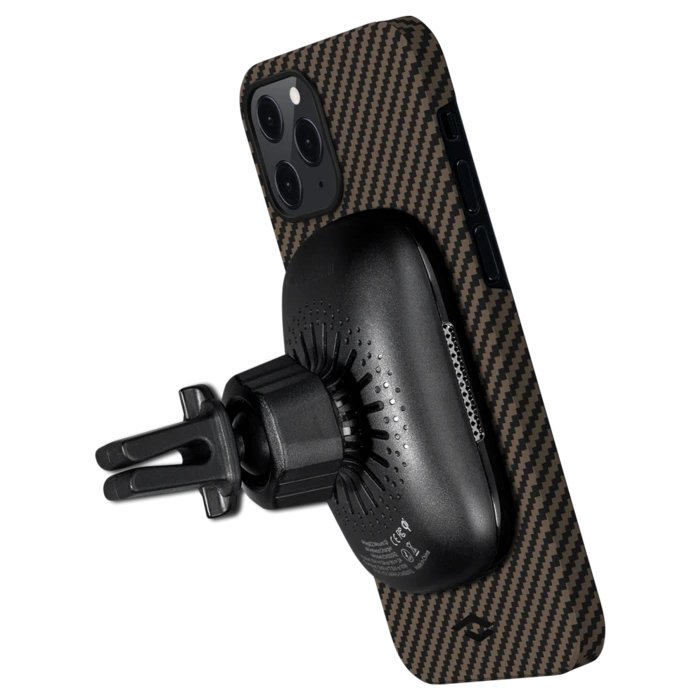 Чехол Pitaka MagEZ Case для iPhone 12 Pro Max, черно-коричневый, кевлар (арамид) 